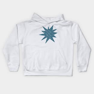 White stars in grunge blue explosion Kids Hoodie